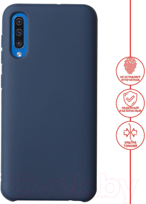 Чехол-накладка Volare Rosso Suede для Galaxy A50 2019 (синий)
