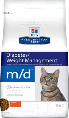 

Корм для кошек Hill's, Prescription Diet Diabetes/Weight Management m/d