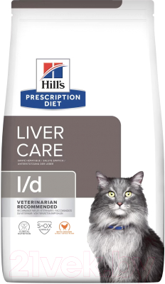 Сухой корм для кошек Hill's Prescription Diet Liver Care l/d Chicken (1.5кг)