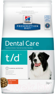 Сухой корм для собак Hill's Prescription Diet Dental Care t/d (3кг)