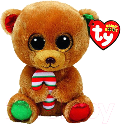 

Мягкая игрушка TY, Christmas Collection Медвежонок с конфетой Bella / 37240