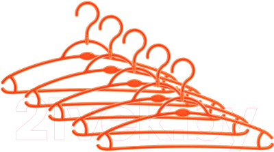 Набор пластиковых вешалок-плечиков York 5шт (оранжевый)