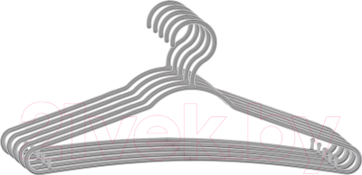 Набор пластиковых вешалок-плечиков York Стандарт 5шт (серый)