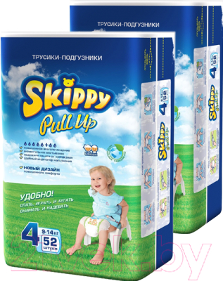 Подгузники-трусики детские Skippy Pull Up 4 (104шт)