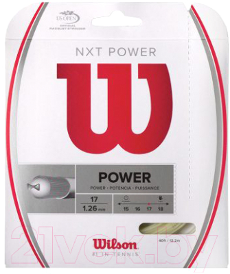 Струна для теннисной ракетки Wilson NXT Power 17 / WRZ941700