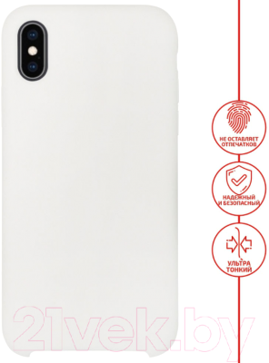 Чехол-накладка Volare Rosso Soft Suede для iPhone XS (белый)