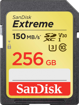 

Карта памяти SanDisk, Extreme SDXC 256GB (SDSDXV5-256G-GNCIN)