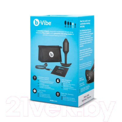 Вибропробка B-Vibe Snug Plug 2 / 119396 (черный)