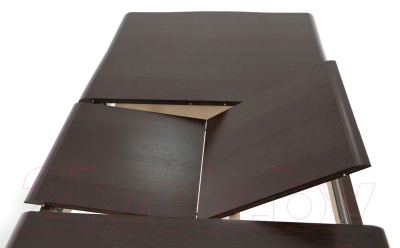 Обеденный стол Аврора Кабриоль 120x80 (тон 7/орех темный)