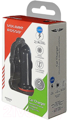 Зарядное устройство автомобильное Volare Rosso Raffinato RC02 (черный)