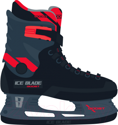 Коньки хоккейные Ice Blade Boost (р-р 37, красный)