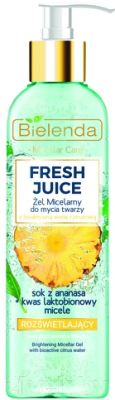 Мицеллярный гель Bielenda Fresh Juice осветляющий анaнaс (190г)