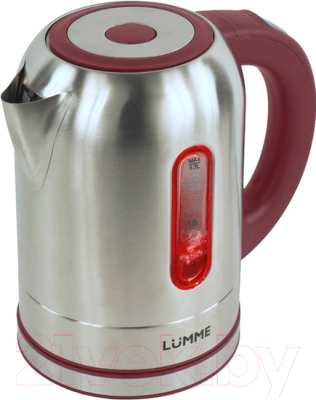 Электрочайник Lumme LU-211 (металлик/бургунди)