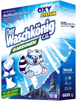 

Стиральный порошок Der Waschkonig C.G., Gardinen Для белых тканей и штор коробка