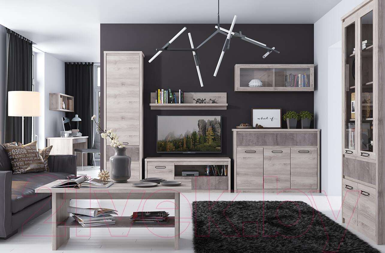 Шкаф Anrex Jazz 3D1SN (каштан найроби/оникс) — фото 6