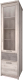 Шкаф-пенал с витриной Anrex Jazz 1V1D1S (каштан найроби/оникс) - 