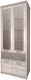 Шкаф с витриной Anrex Jazz 2V2D1S (каштан найроби/оникс) - 