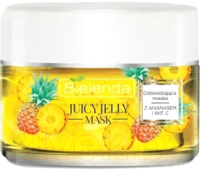 Маска для лица гелевая Bielenda Juicy Jelly ананас+витамин C освежающая (50г)
