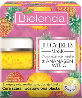 Маска для лица гелевая Bielenda Juicy Jelly ананас+витамин C освежающая (50г)