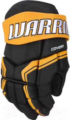 Перчатки хоккейные Warrior QRE3 / Q3G-BKO14 (черный/оранжевый)