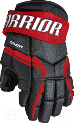 Перчатки хоккейные Warrior QRE3 / Q3G-BRD10 (черный/красный)