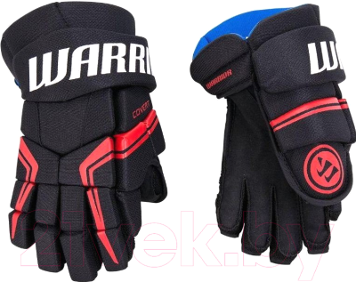 Перчатки хоккейные Warrior QRE5 / Q5G-BRW14 (черный/красный/белый)