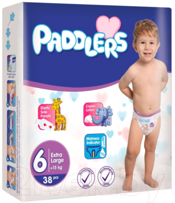 Подгузники детские Paddlers Jumbo Extra Large (38шт)