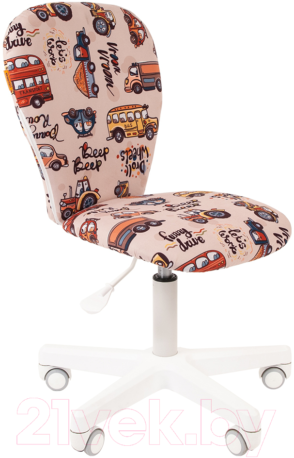 Кресло детское Chairman Kids 105 (белый пластик/автобус)