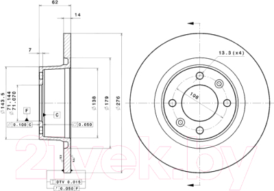 

Тормозной диск Brembo, 08872710