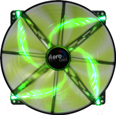 Вентилятор для корпуса AeroCool Silent Master Green LED