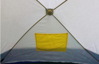 Палатка Стэк Куб-3 (белый/голубой/желтый)