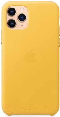 Чехол-накладка Apple Leather Case для iPhone 11 Pro Meyer Lemon / MWYA2