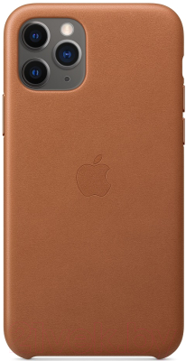 Чехол-накладка Apple Leather Case для iPhone 11 Pro Saddle Brown / MWYD2
