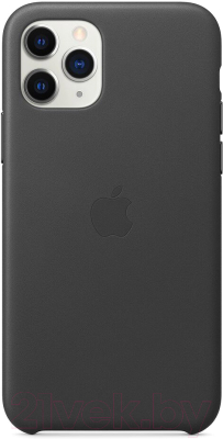 Чехол-накладка Apple Leather Case для iPhone 11 Pro Black / MWYE2