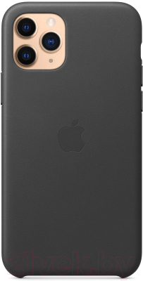 Чехол-накладка Apple Leather Case для iPhone 11 Pro Black / MWYE2