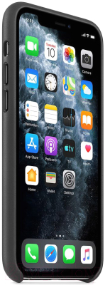 Чехол-накладка Apple Leather Case для iPhone 11 Pro Black / MWYE2
