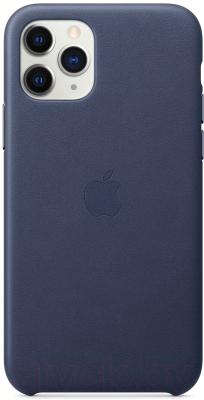 Чехол-накладка Apple Leather Case для iPhone 11 Pro Midnight Blue / MWYG2