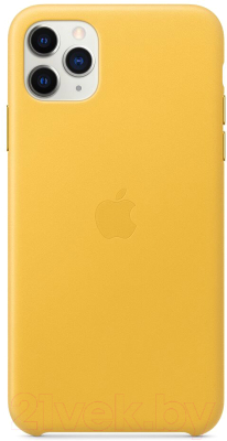 Чехол-накладка Apple Leather Case для iPhone 11 Pro Max Meyer Lemon / MX0A2