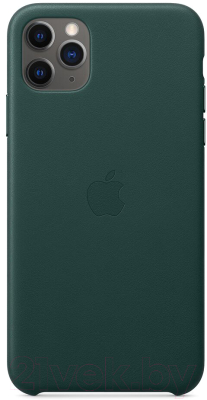 Чехол-накладка Apple Leather Case для iPhone 11 Pro Max Forest Green / MX0C2