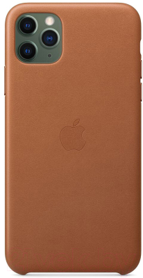 Чехол-накладка Apple Leather Case для iPhone 11 Pro Max Saddle Brown / MX0D2