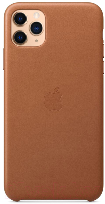 Чехол-накладка Apple Leather Case для iPhone 11 Pro Max Saddle Brown / MX0D2