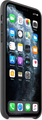 Чехол-накладка Apple Leather Case для iPhone 11 Pro Max Black / MX0E2