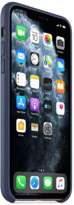 Чехол-накладка Apple Leather Case для iPhone 11 Pro Max Midnight Blue / MX0G2