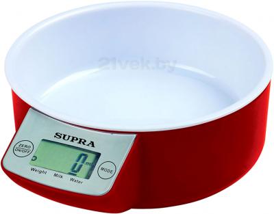 Кухонные весы Supra BSS-4085 (Red) - общий вид