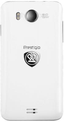 Смартфон Prestigio Multiphone 5400 Duo (белый) - задняя панель