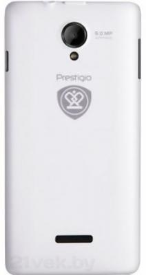 Смартфон Prestigio MultiPhone 5451 DUO (белый) - задняя панель