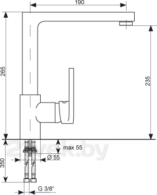 Смеситель Gran-Stone GS 4072 (White) - схема 