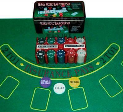Набор для покера ZEZ Sport G-22 (в коробке, 200 фишек) - общий вид
