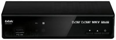 Тюнер цифрового телевидения BBK SMP242HDT2 (черный) - общий вид