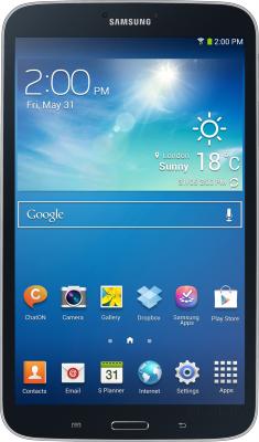 Планшет Samsung Galaxy Tab 3 8.0 SM-T310 (16GB, Midnight Black) - фронтальный вид